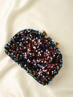 Twenty Dresses by Nykaa Fashion - Multi-Color I Quite Love Sequins Box Clutch