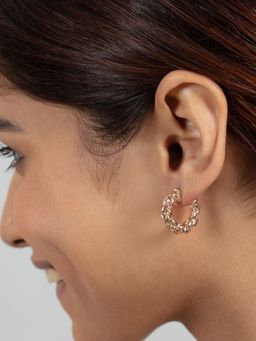 Twenty Dresses by Nykaa Fashion - The Braids Of Gold Earrings