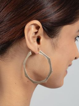 Twenty Dresses by Nykaa Fashion - On A Curved Road Hoop Earrings