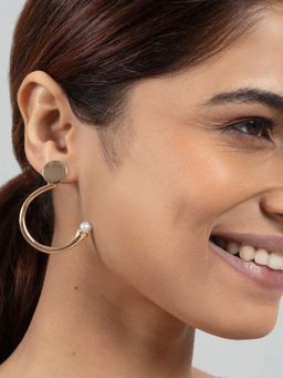 Twenty Dresses by Nykaa Fashion - Gold For You Earrings