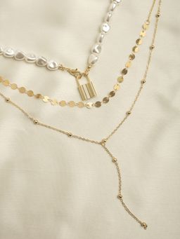 Twenty Dresses by Nykaa Fashion - Lock It In Layers Necklace
