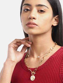 Twenty Dresses by Nykaa Fashion - Link Of Pearls Necklace