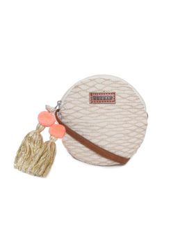 Astrid - Multi-Color Round Embroidered Tassel Sling Bag