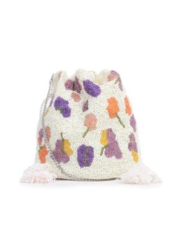 Astrid - Beaded Work Party Sling Bag - White
