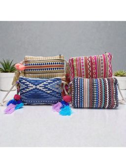 Astrid - Multi-Color Assorted Tassel Sling Bags (Pack of 4)