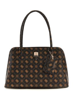 Guess - Brown Logo PU Women Satchel Bag