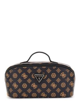 Guess - Brown Logo PU Women Vanity Bag