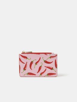 Accessorize London - Women Chilli Printed Card Holder - Pink