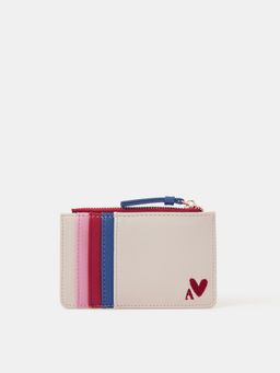 Accessorize London - Women Amore Printed Card Holder - Pink