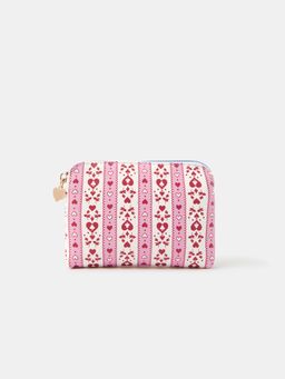 Accessorize London - Women Heart Stripe Coin Pouch - Pink
