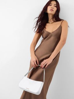 Accessorize London - Women Satin Handbag - White