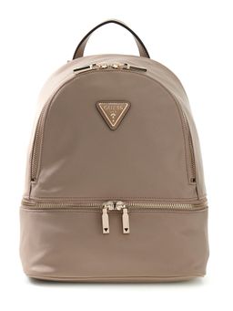 Guess - Taupe Solid Nylon Women Backpack