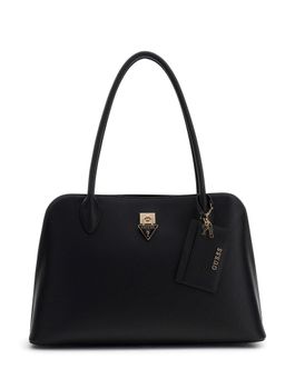 Guess - Black Solid PU Women Satchel Bag