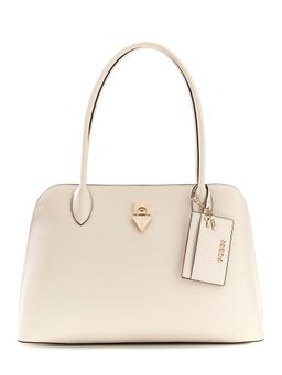 Guess - Off White Solid PU Women Satchel Bag