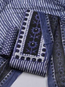 MEENA BAZAAR - Printed Lavender Women Unstitched Kurta & Pant with Dupatta