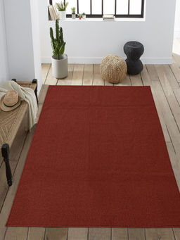 Saral Home - Maroon Polypropylene Anti Skid Carpet - 120X180 cm