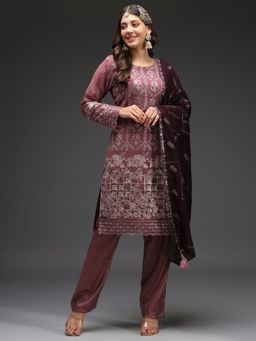 Readiprint - Mauve Color Kurti with Bottom and Dupatta (Set of 3)