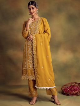 Readiprint - Mustard Color Kurti with Bottom and Dupatta (Set of 3)