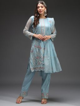 Readiprint - Blue Color Kurti with Bottom and Dupatta (Set of 3)