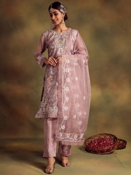 Readiprint - Mauve Color Kurti with Bottom and Dupatta (Set of 3)