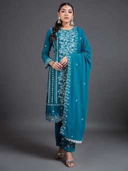 Readiprint - Grey Color Kurti with Bottom and Dupatta (Set of 3)