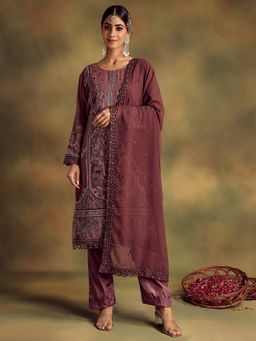 Readiprint - Mauve Color Kurti with Bottom and Dupatta (Set of 3)