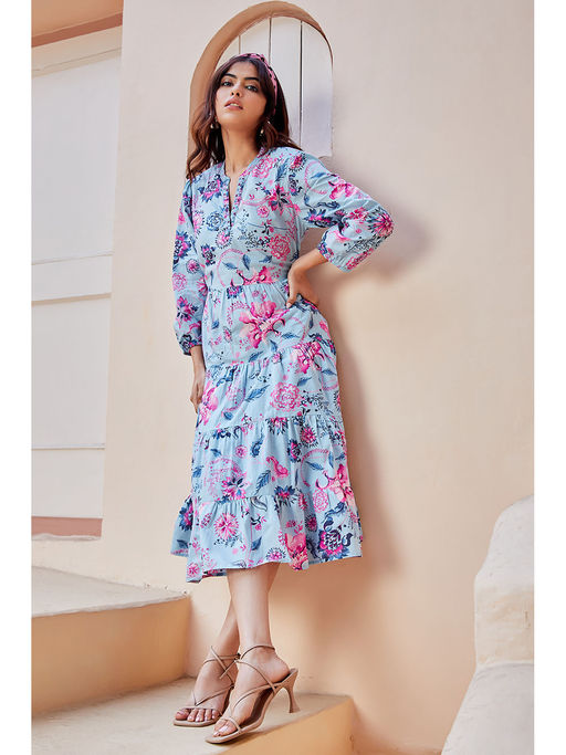 biba cotton dresses Buy Biba Women Floral Printed Gathered or Pleated Fit And Flare Dress - Dresses for Women 34843598
