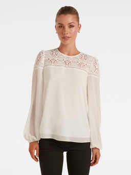 Forever New - Elina Long Sleeve Lace Blouse