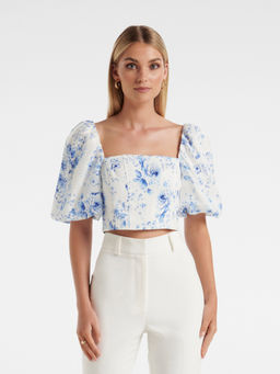 Forever New - Briar Puff Sleeve Linen Top