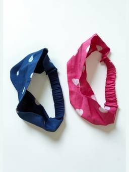 That Romeo - Multi-Color Hearts Twist Headband (Pack of 2)