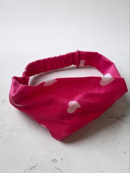 That Romeo - Pink Rose Hearts Twist Headband