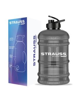 Strauss - Gallon Shaker Water Bottle 1.5L with Mixer Ball (Black Shade)
