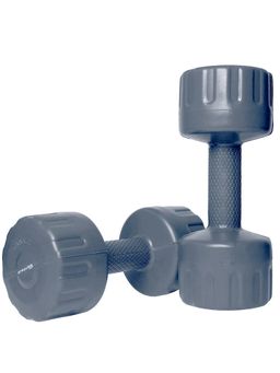 Strauss - Pvc Dumbbell, 1 Pair, 1 Kg Each, (Grey)