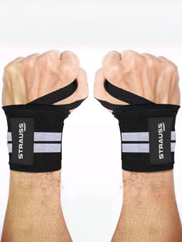 Strauss - Wl Cotton Wrist Support, Pack of 2 (Black & White)