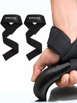 Strauss - Pt Cotton Wrist Support, Pair (Black)