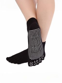 Strauss - Women Yoga Socks (Full Toe Grip), Black