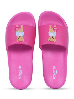 Hamster London - Unisex Ted H Chic Sliders- Pink
