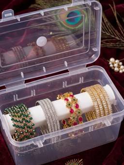 NUI - Gold Plated Traditional and Ethnic Bangles Set (Pack of 9)