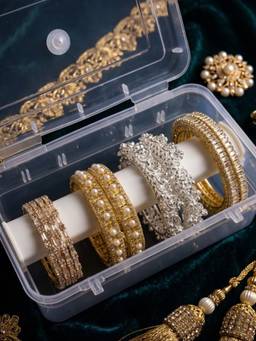 NUI - Gold Plated Traditional and Ethnic Bangles Set (Pack of 5)