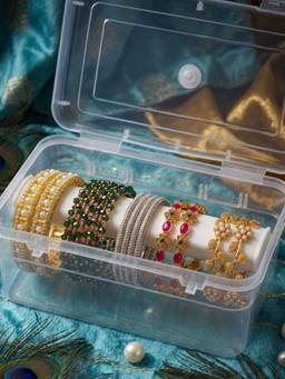 NUI - Gold Plated Traditional and Ethnic Bangles Set (Pack of 9)