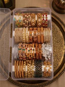 NUI - Gold Plated Traditional and Ethnic Bangles Set (Pack of 24)