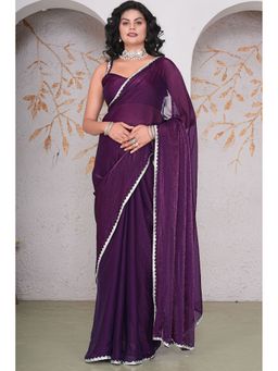 SGF11 - Wine Women Tissue Pure Soft Silk Saree with Unstitched Blouse