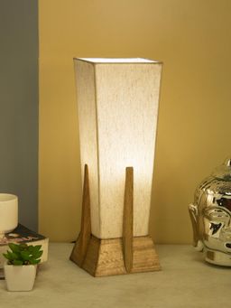 Homesake - Mango Wood Pyramid Table Lamp (Set of 2)