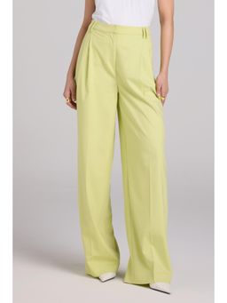 Qua - Yellow High Waisted Wide Leg Trouser