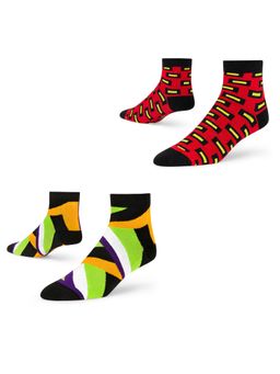 Dynamocks - Men and Women Ankle Length Socks - Free Size - Pack of 2 Pairs