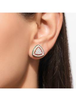 IRASVA - Women Multi-Color Stones No Plating Pair Of Earrings