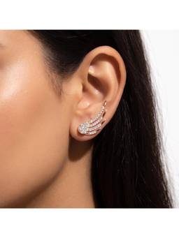 IRASVA - Women White Stones No Plating Pair Of Earrings