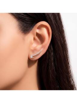 IRASVA - Women White Stones No Plating Pair Of Earrings