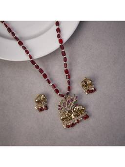 Opal Touch - Women Multi-Color Stones Gold Plated Jewellery Set
