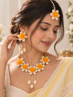 VIRAASI - Women Multi-Color Stones No Plating Plated Jewellery Set